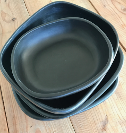 Black Pottery - Rechthoekige schaal